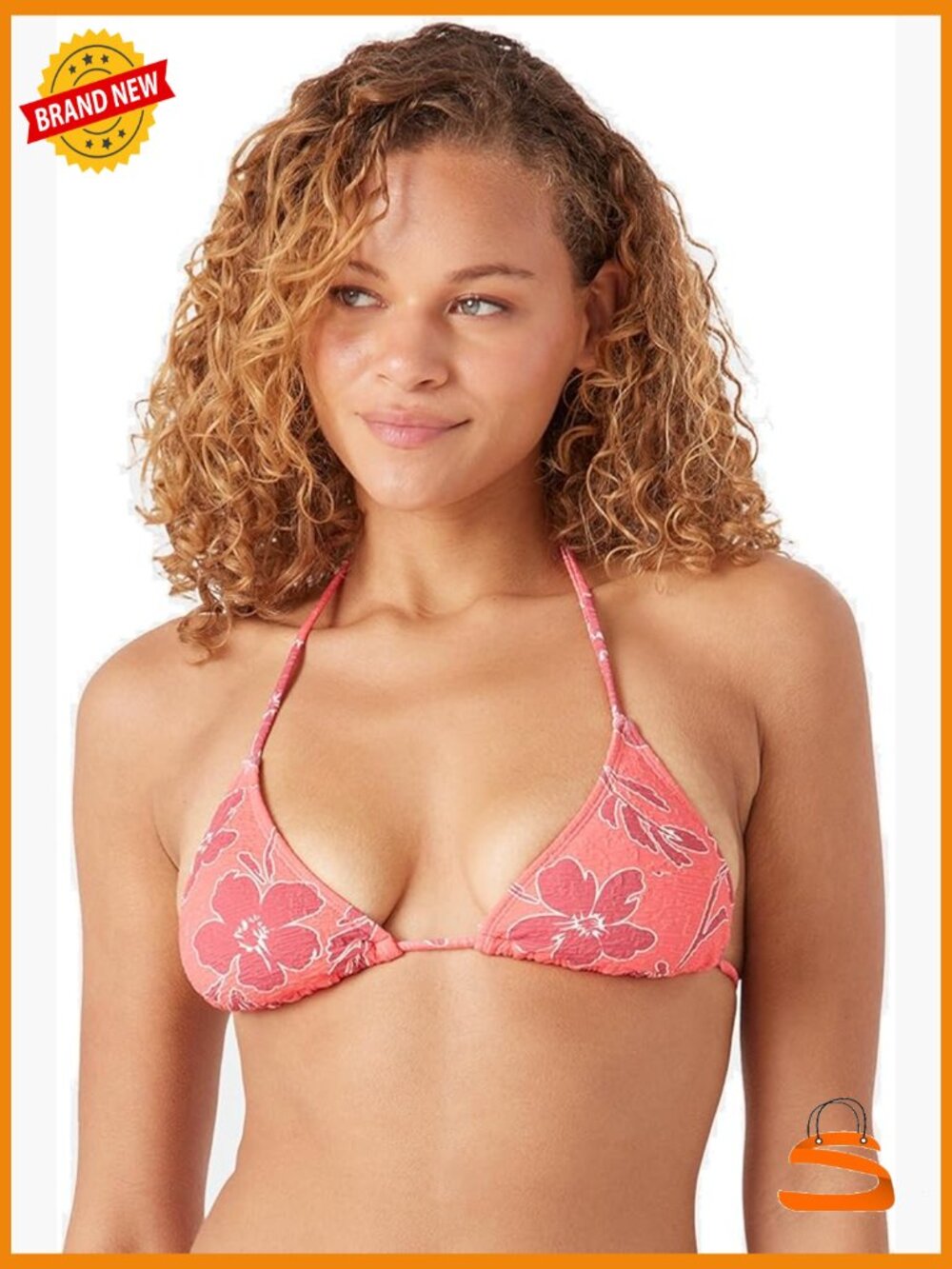 Women's Bikini Top with Adjustable Straps, Removable Pads, UPF 50+, Quick-Dry